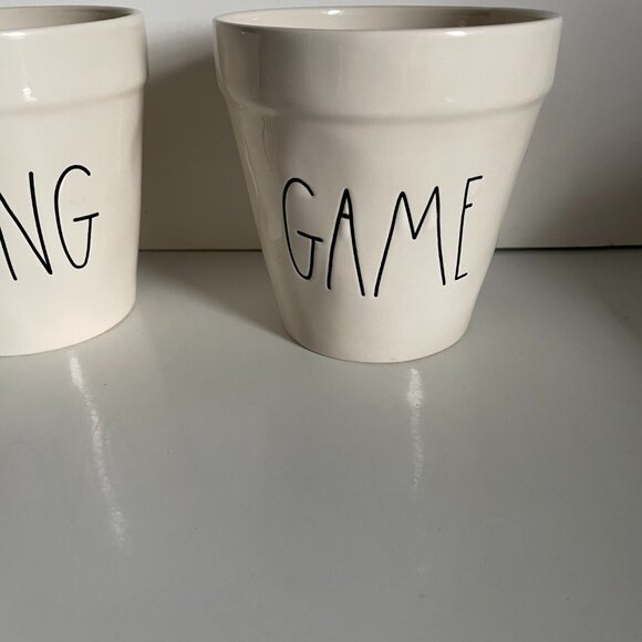 Rae Dunn Plant Pots Planter Garden Tray Pot Trio - Picture 5 of 9